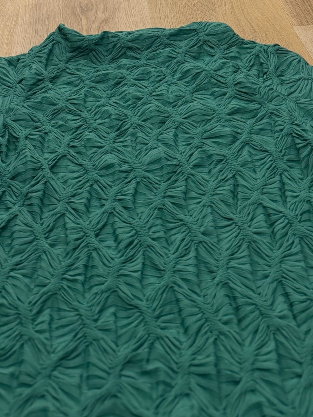 Maeve By Anthropologie Long-Sleeve Mock-Neck Textured Green Top - Picture 7 of 9